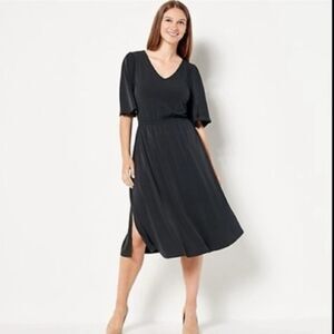 Girl with Curves Knit Midi Dress with Flutter Sleeve sz XL NWOT # C934
